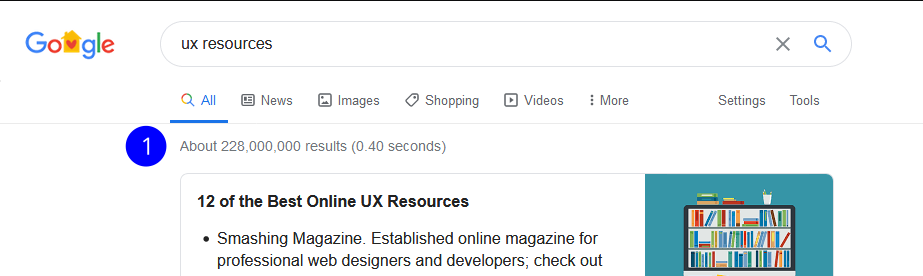 UX Resource Results